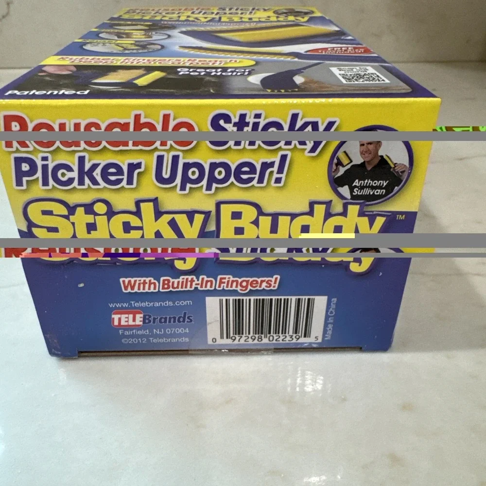 Sticky Buddy Reusable Picker Upper Lint Roller Pet Hair Remover Brush NEW SEALED